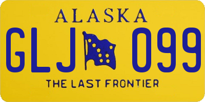 AK license plate GLJ099