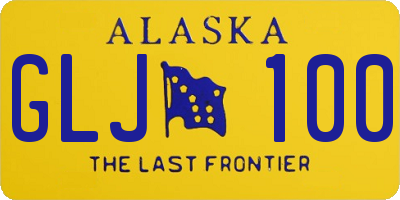 AK license plate GLJ100