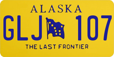 AK license plate GLJ107