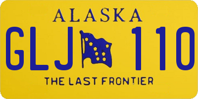 AK license plate GLJ110