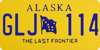 AK license plate GLJ114