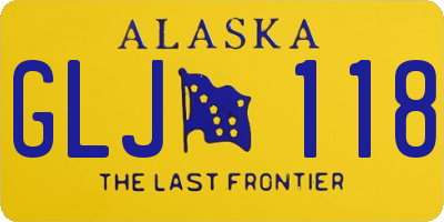 AK license plate GLJ118