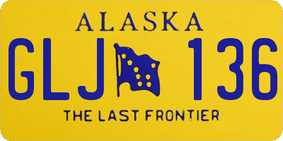 AK license plate GLJ136