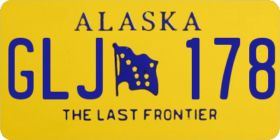 AK license plate GLJ178