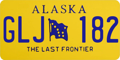 AK license plate GLJ182