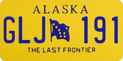 AK license plate GLJ191
