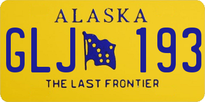 AK license plate GLJ193