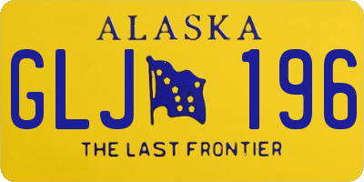 AK license plate GLJ196