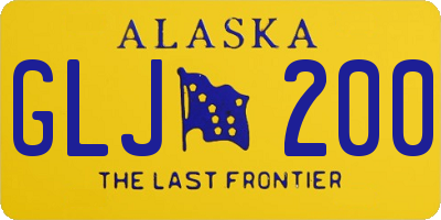 AK license plate GLJ200