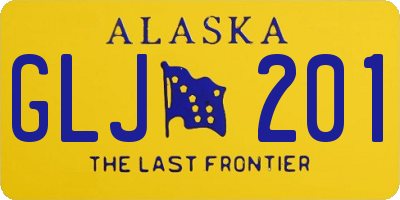 AK license plate GLJ201