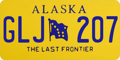 AK license plate GLJ207