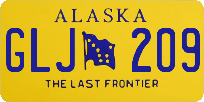 AK license plate GLJ209