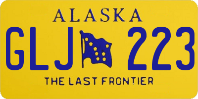 AK license plate GLJ223