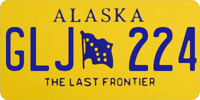 AK license plate GLJ224
