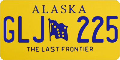 AK license plate GLJ225