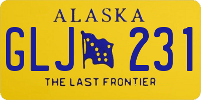 AK license plate GLJ231