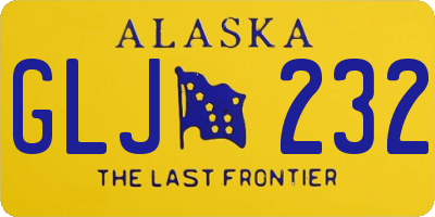 AK license plate GLJ232