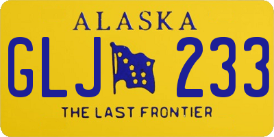 AK license plate GLJ233