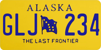 AK license plate GLJ234