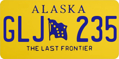 AK license plate GLJ235