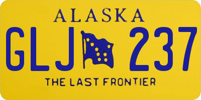 AK license plate GLJ237