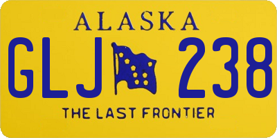 AK license plate GLJ238