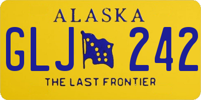 AK license plate GLJ242