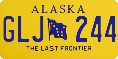 AK license plate GLJ244