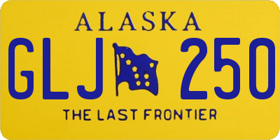 AK license plate GLJ250