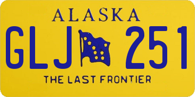 AK license plate GLJ251