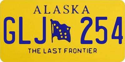 AK license plate GLJ254