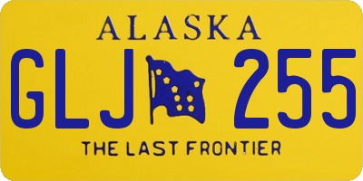 AK license plate GLJ255