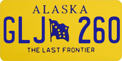 AK license plate GLJ260