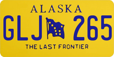 AK license plate GLJ265