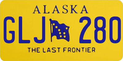 AK license plate GLJ280