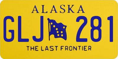 AK license plate GLJ281
