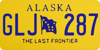 AK license plate GLJ287
