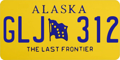 AK license plate GLJ312