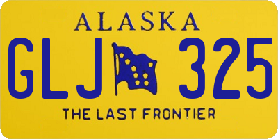 AK license plate GLJ325