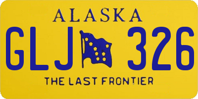 AK license plate GLJ326