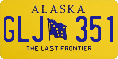 AK license plate GLJ351