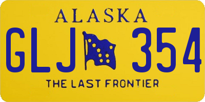 AK license plate GLJ354