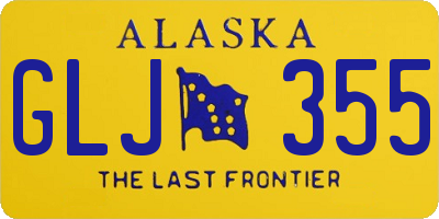 AK license plate GLJ355