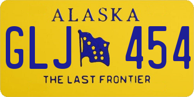 AK license plate GLJ454