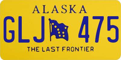 AK license plate GLJ475