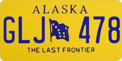 AK license plate GLJ478