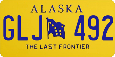 AK license plate GLJ492