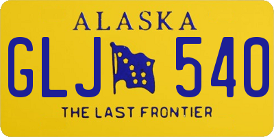 AK license plate GLJ540