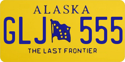 AK license plate GLJ555