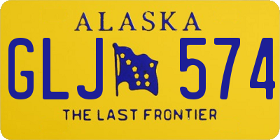 AK license plate GLJ574